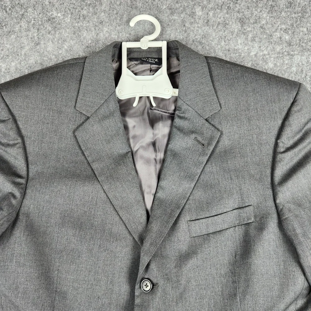 Jos A Bank Signature Collection Suit Men 44R Gray Wool Professional Business